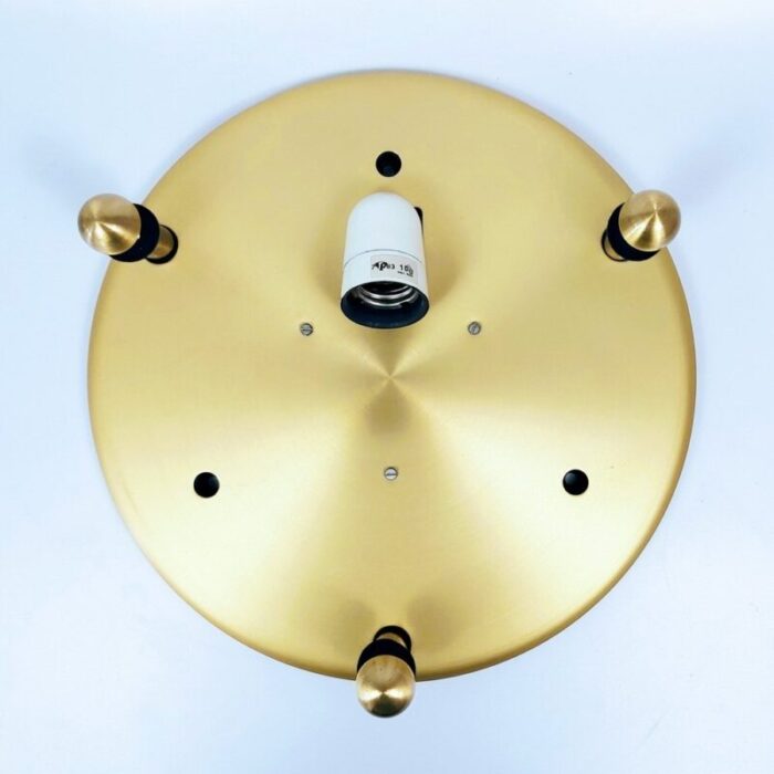 large flush mount ceiling lamp from peill and putzler germany 1970s 9