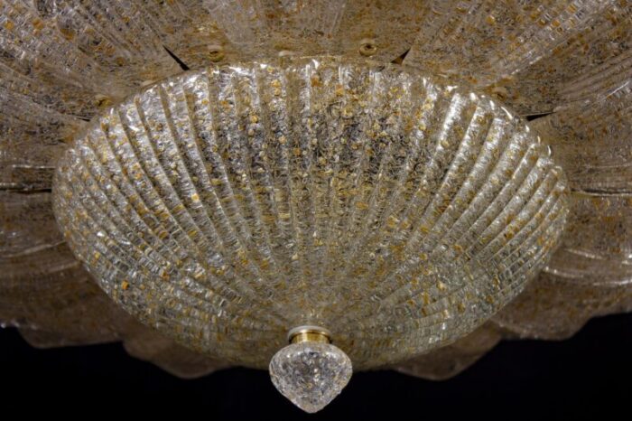 large gold leaves murano glass ceiling light or flushmount 13