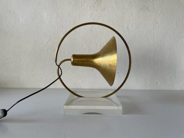 large italian brass trumpet pendant lamp italy 1960s 1