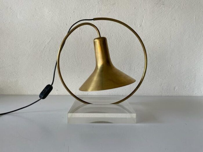 large italian brass trumpet pendant lamp italy 1960s 4