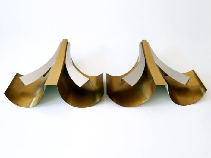 large mid century modern brass sconces by maison bagues paris 1960s set of 2 16