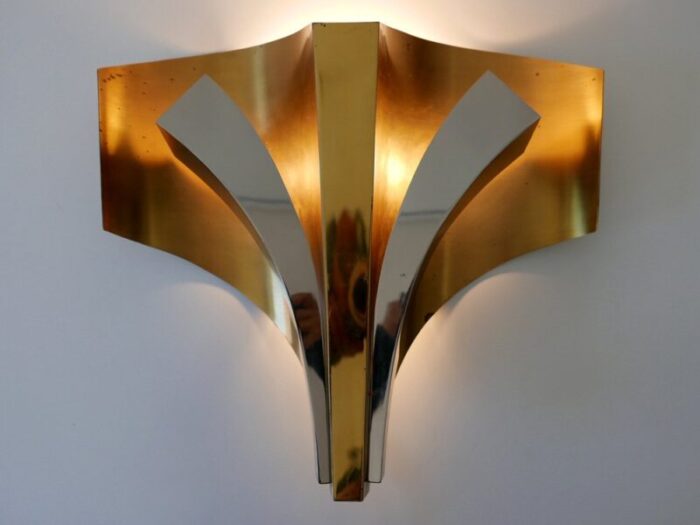 large mid century modern brass sconces by maison bagues paris 1960s set of 2 4