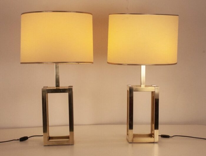 large mid century table lamps from lumica spain 1970s set of 2 7