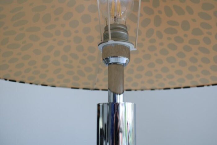 large space age table lamp in chrome 1970s 5647