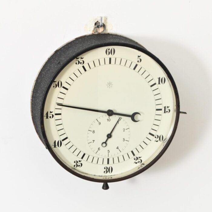 large wall mounted stop clock from junghans 1930s 2056