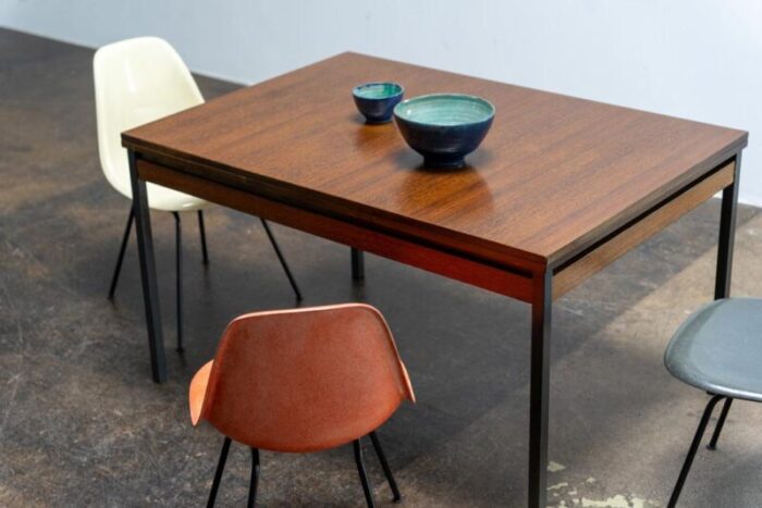 large wenge dining table with extensions 1960s 7026