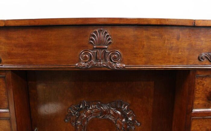 late 18th century mahogany desk with carved feet 0201