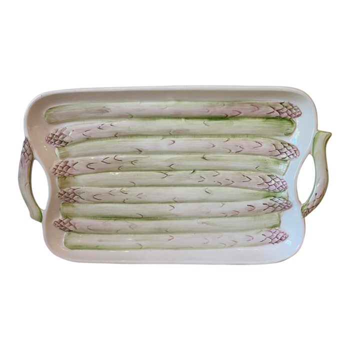 late 20th century asparagus serving plate made in italy 0557