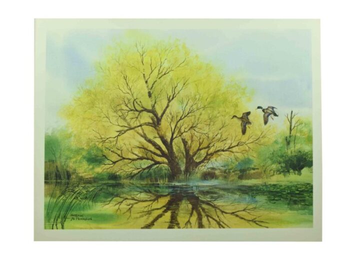 late 20th century wildlife autumn summer winter spring 4 seasons print art 4 pieces 4603