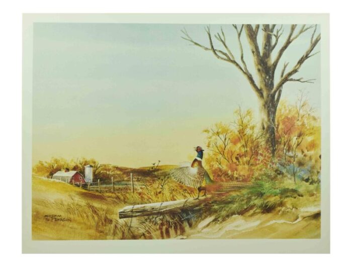 late 20th century wildlife autumn summer winter spring 4 seasons print art 4 pieces 5328