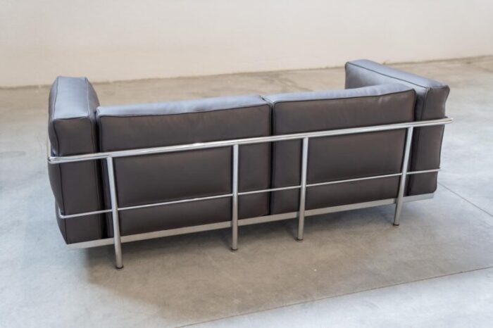 lc3 2 seater sofa by le corbusier pierre jenneret and charlotte perriand for cassina 1990s 5000