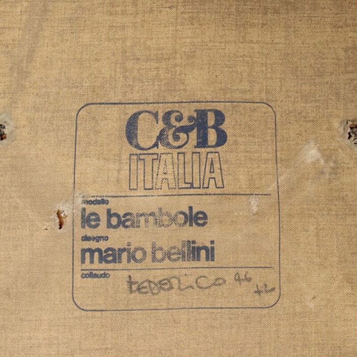 le bambole armchair by mario bellini for bandb italia 0820