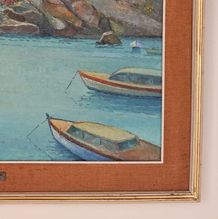 leandro vaccari lolivetta portofino oil on board 1959 8883