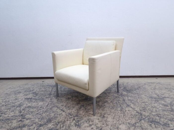 leather jason armchair in cream 0544 from walter knoll wilhelm knoll 7415