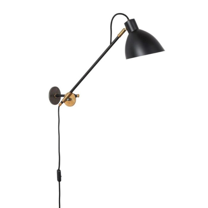 long black kh 1 arm wall lamp by sabina grubson 6