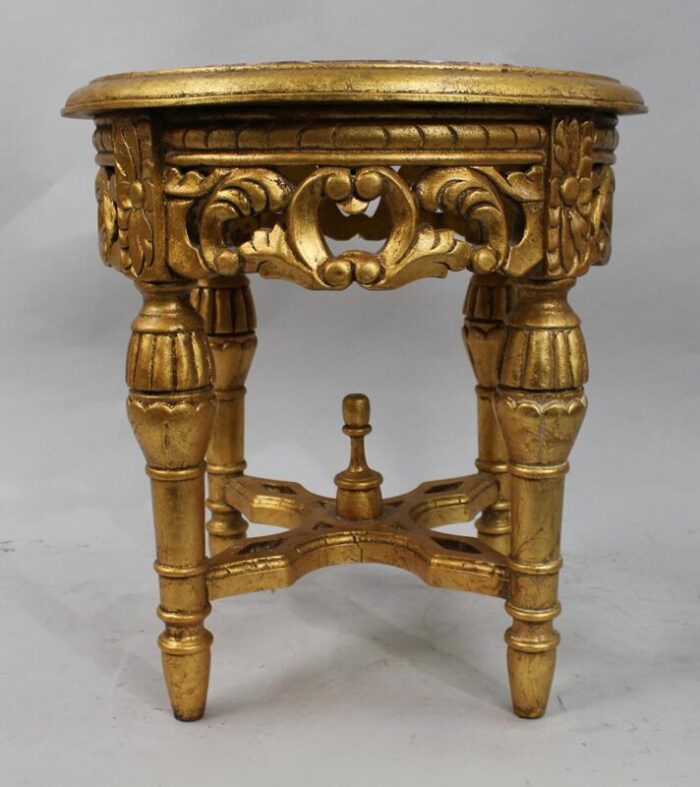 louis xv style giltwood rouge marble lamp table 6745