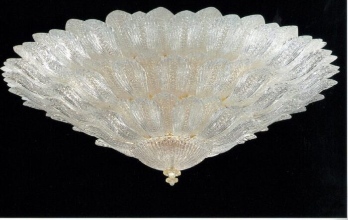 majestic gold leaves murano glass ceiling light or flush mount 17