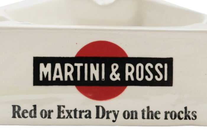 martini and rossi italian ceramic ashtrays a pair 7026