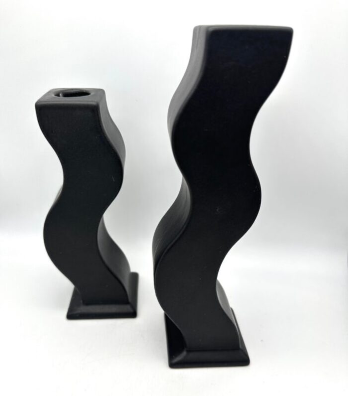 memphis style wavy candle stick holders 2009