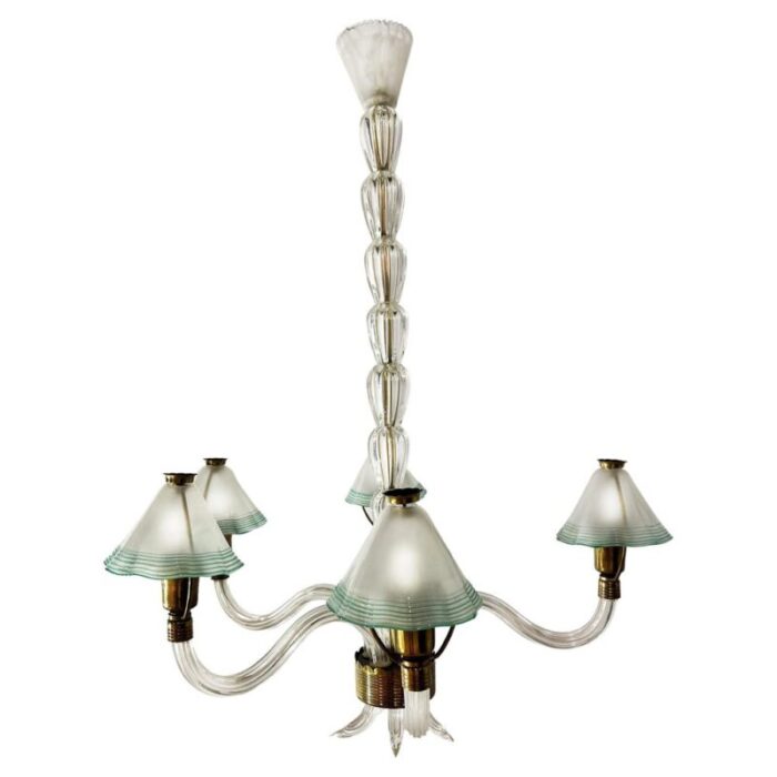 mid 20th century chandelier from barovier toso murano 1950 1