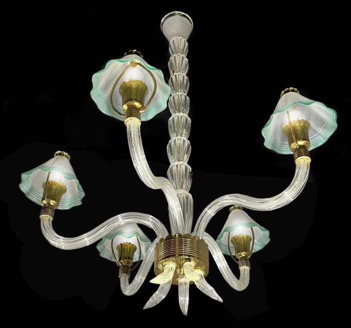 mid 20th century chandelier from barovier toso murano 1950 3