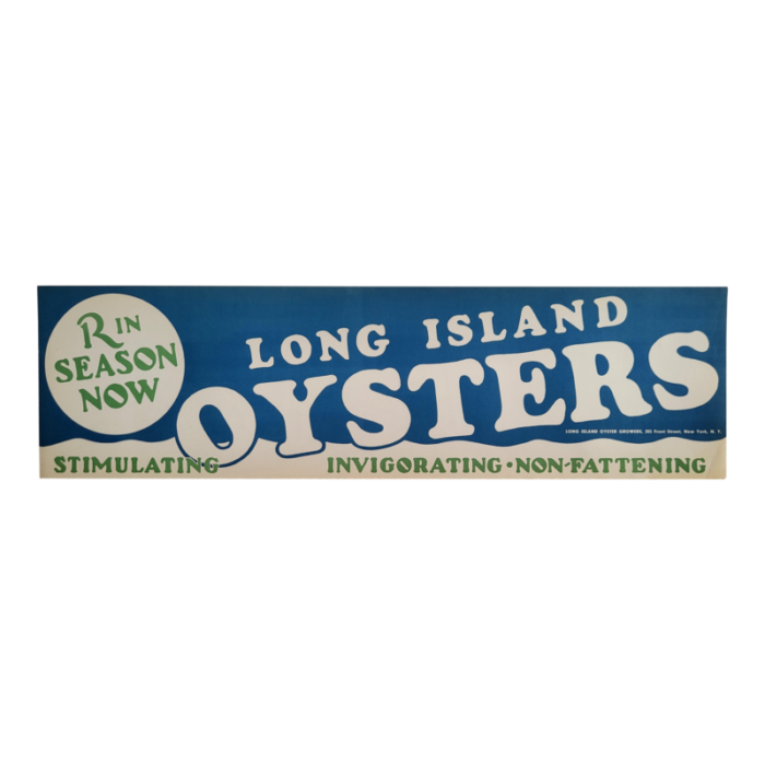 mid 20th century long island oysters advertisement 2302