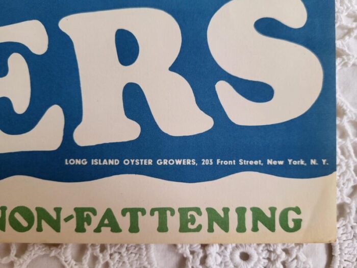 mid 20th century long island oysters advertisement 5832