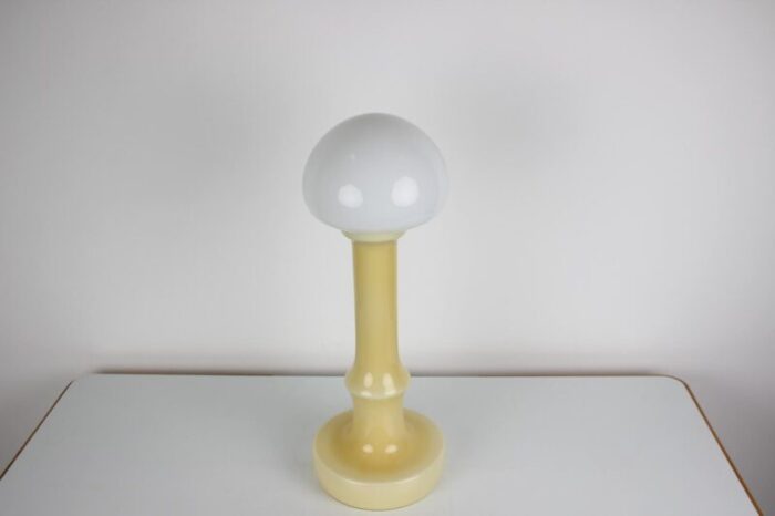 mid century all glass table lamp by ivan jakes 1970s 2