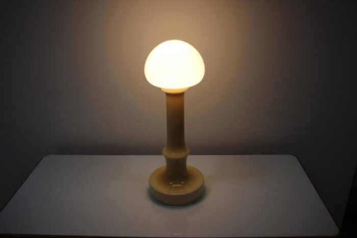 mid century all glass table lamp by ivan jakes 1970s 3