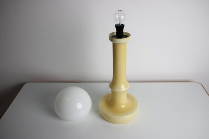 mid century all glass table lamp by ivan jakes 1970s 4