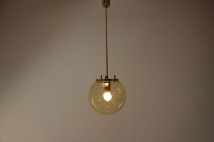 mid century big brass pendant from kamenicky senov 1970s 6