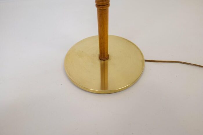 mid century brass oak floor lamp from falkenbergs belysning sweden 1960s 10