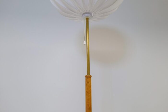 mid century brass oak floor lamp from falkenbergs belysning sweden 1960s 7