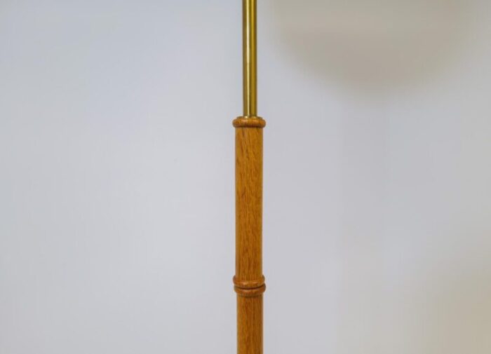 mid century brass oak floor lamp from falkenbergs belysning sweden 1960s 8