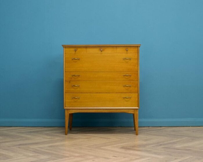 mid century chest of drawers in walnut by alfred cox 1950s 3441