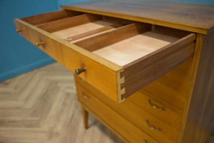 mid century chest of drawers in walnut by alfred cox 1950s 9595