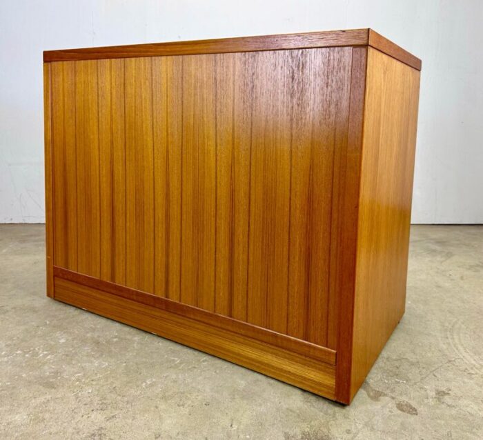 mid century danish modern teak storage media cabinet by jesper 3261