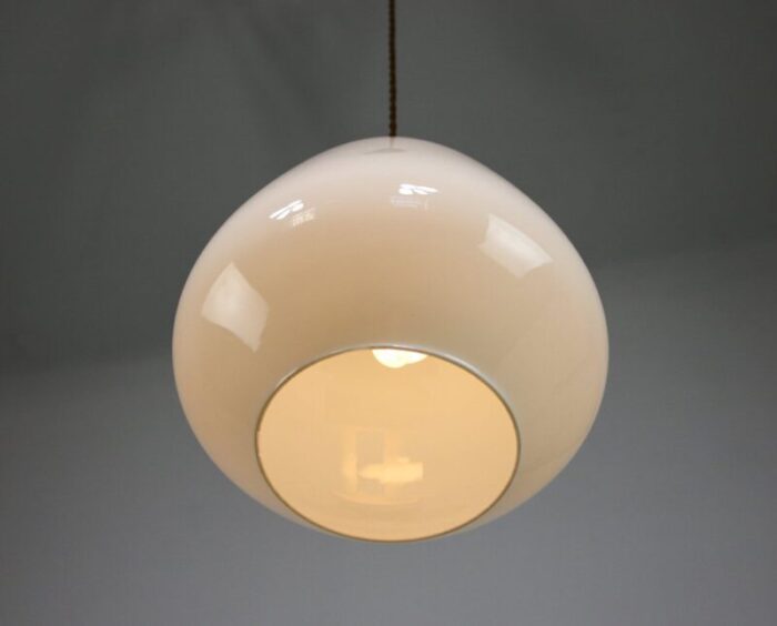 mid century danish opaline glass pendant lamp 8