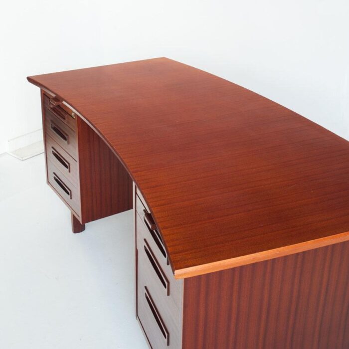 mid century desk with drawers and trays 1960s 0622 scaled