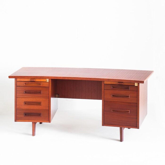 mid century desk with drawers and trays 1960s 3069 scaled