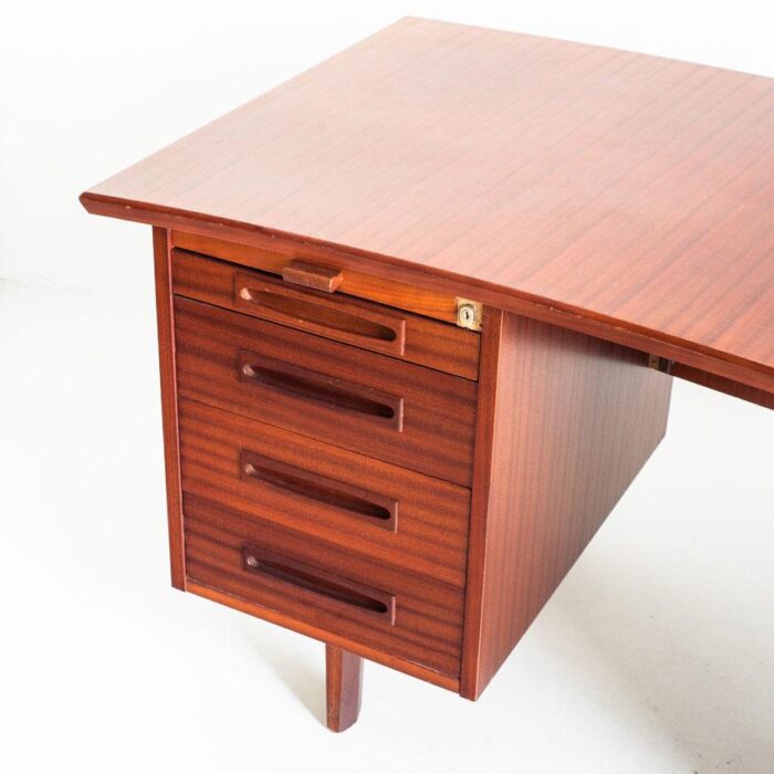 mid century desk with drawers and trays 1960s 3636 scaled