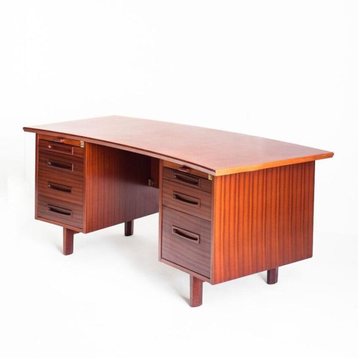 mid century desk with drawers and trays 1960s 3688