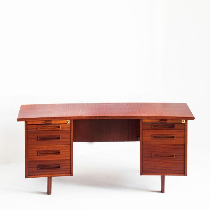 mid century desk with drawers and trays 1960s 9554 scaled