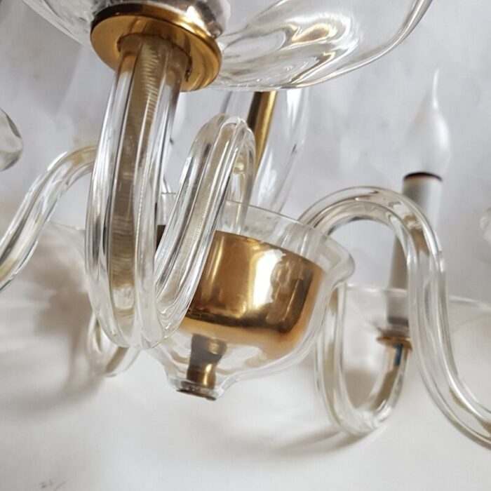 mid century five arm murano chandelier 4