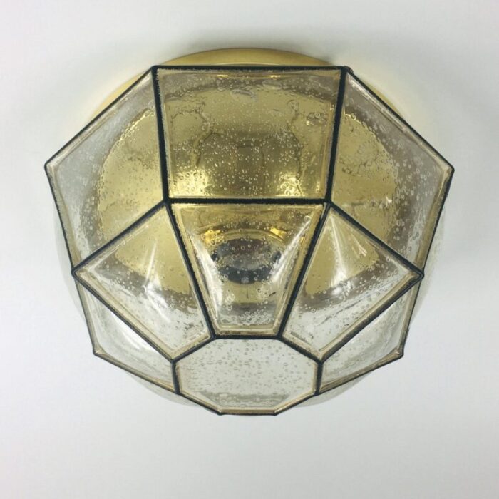 mid century flush mount or wall light from limburg germany 1960s 1