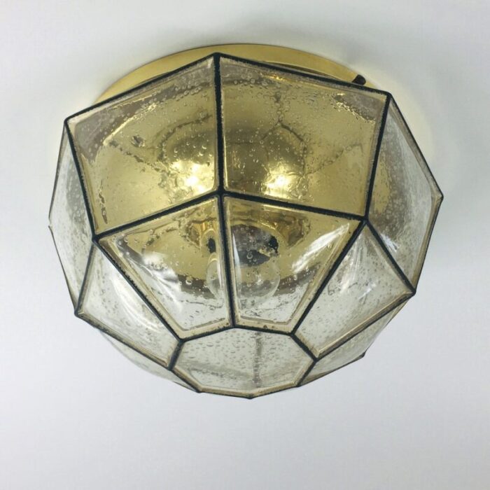 mid century flush mount or wall light from limburg germany 1960s 2