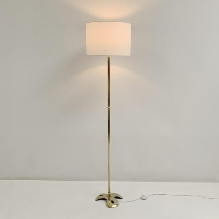 mid century french brass floor lamp 1960 1688