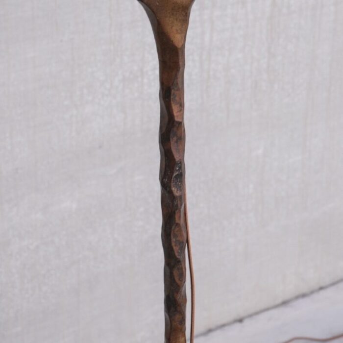 mid century french brutalist iron floor lamp 2