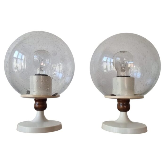 mid century german table lamps 1970s set of 2 1