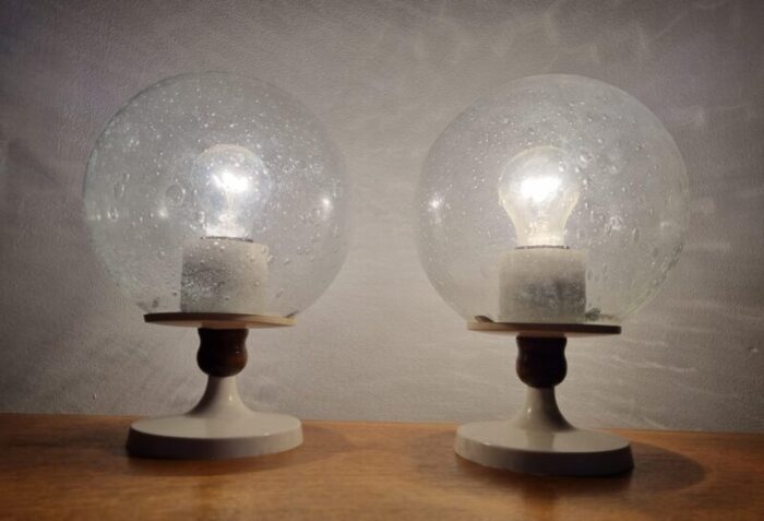 mid century german table lamps 1970s set of 2 10